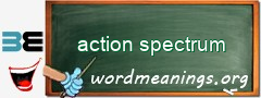 WordMeaning blackboard for action spectrum